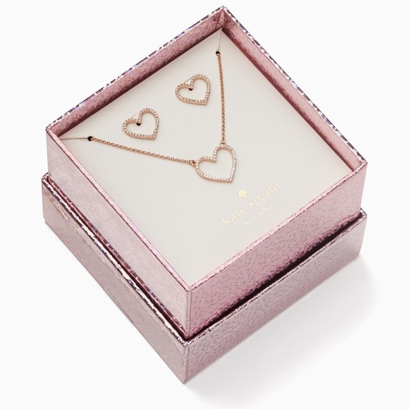 kate spade Jewelry - LAST ONE NWT❣️Kate Spade Heart♥️Pendant & Studs Boxed Set